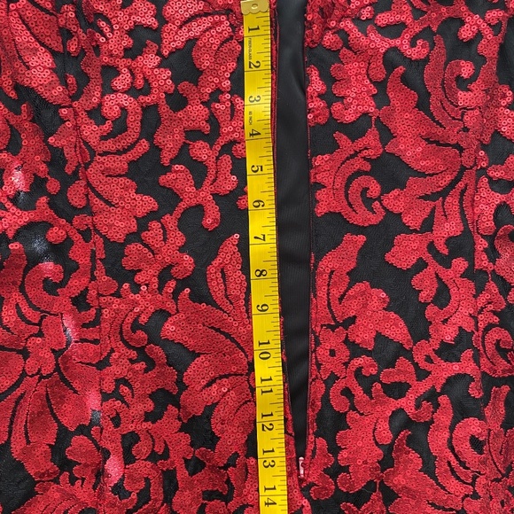 Tadashi Shoji Sleeveless Sequin Lace Sheath Pencil Midi Dress Size 2 / 4 - Picture 16 of 16